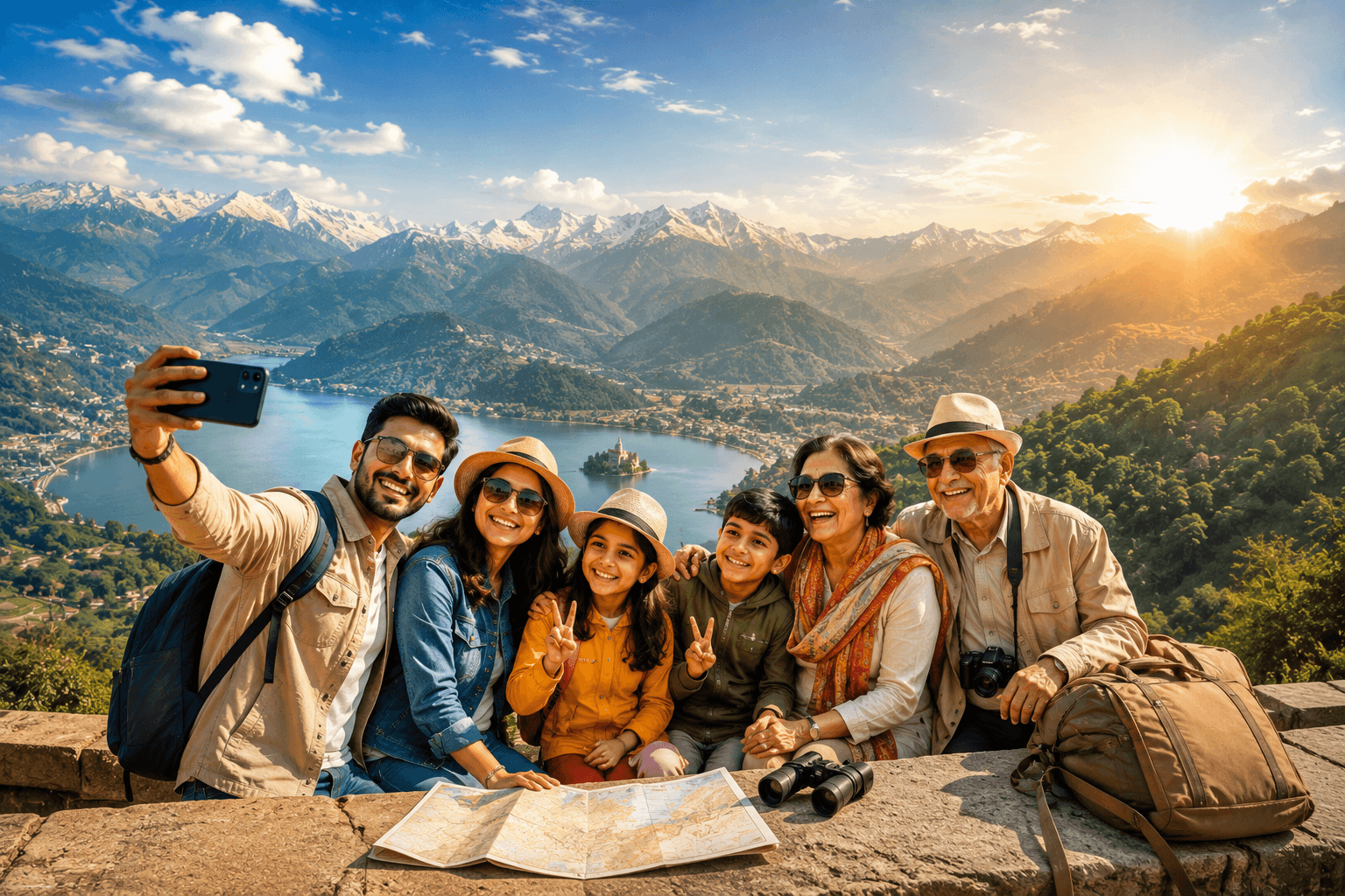 Family adventure in mountain paradise