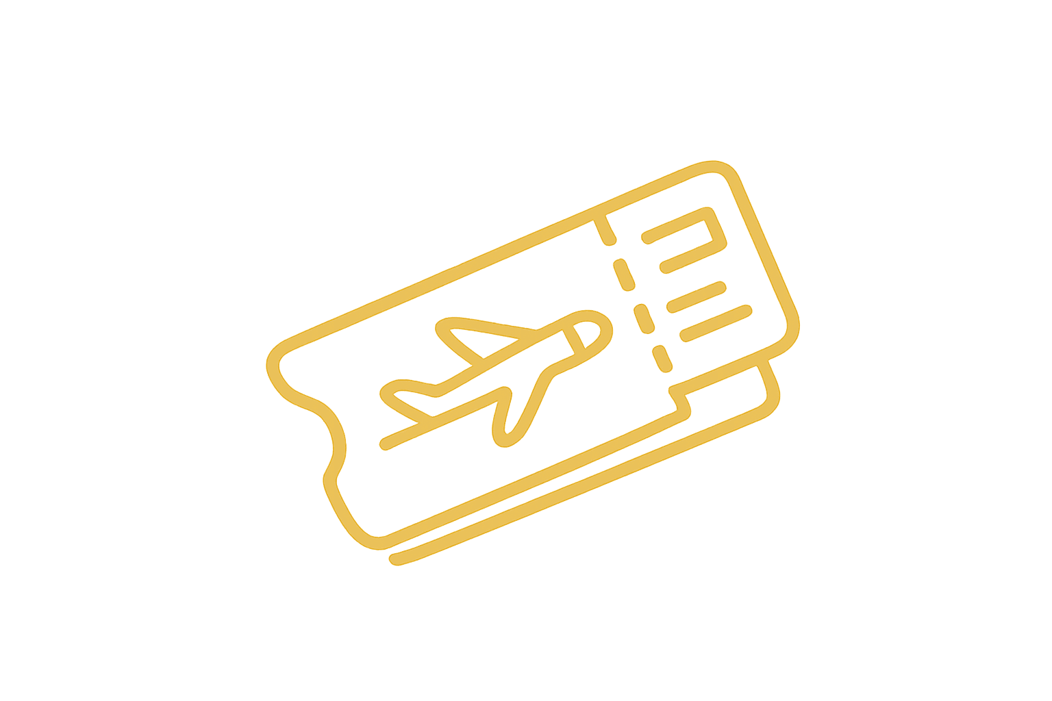 airplane ticket icon on gray checkered background